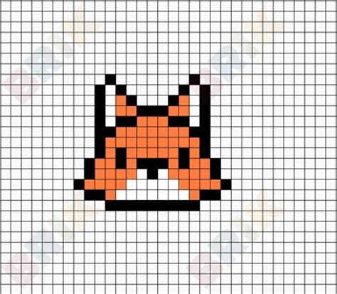 Pixel Fox Cross Stitch Pattern