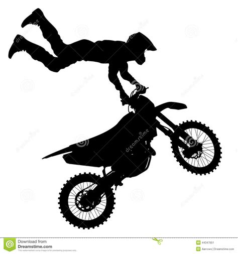 Dirt Bike Silhouette Vector at Vectorified.com | Collection of Dirt ...