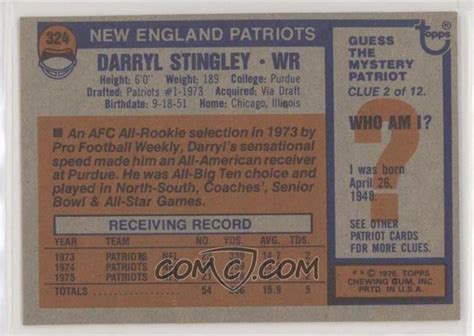 1976 Topps - [Base] #324 - Darryl Stingley