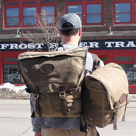 A pair of new packs designed and built at Frost River in Duluth. Kamloops Daypack on the back ...