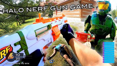 NERF GUN GAME | HALO EDITION (Nerf First Person Shooter!) - YouTube