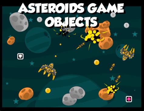 Asteroid Game Objects - Game Art 2D