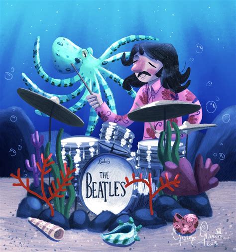 Octopus’s Garden drawing I did a few months ago : r/beatles