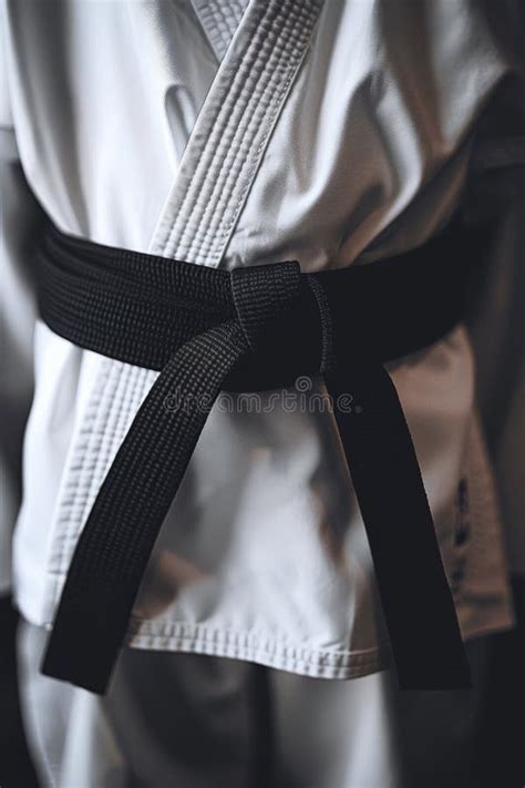 Karate Belt Tying in Dojo Symbol of Discipline and Tradition in Summer ...