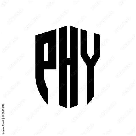 PHY letter logo design. PHY modern letter logo with black background. PHY creative letter logo ...