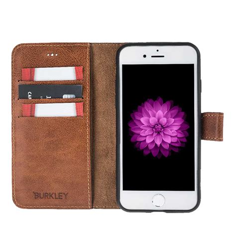 Magnetic Detachable Wallet Case // Burnished Tan Leather (iPhone 7 Plus ...