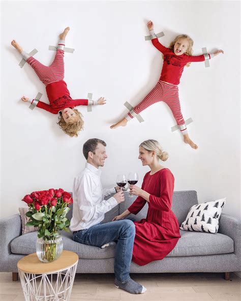 Kids Duct-Taped to the Wall Photo Tutorial | Happy Grey Lucky | Family christmas pictures ...