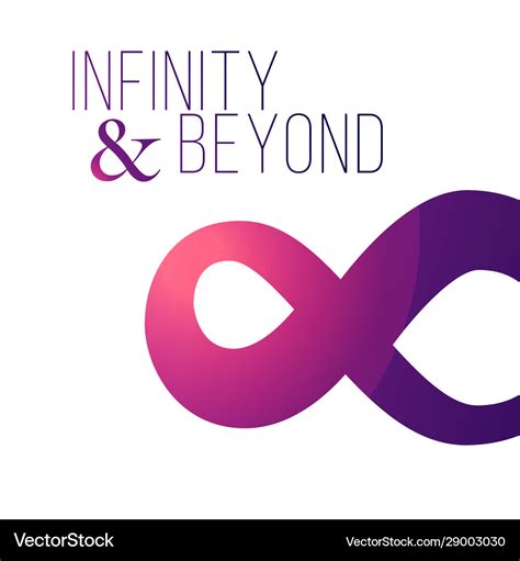 Infinity symbol to and beyond poster Royalty Free Vector