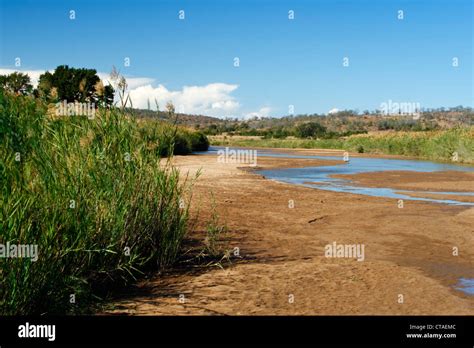 The Black Umfolozi River flowing through the Hluhluwe-Umfolozi Game ...