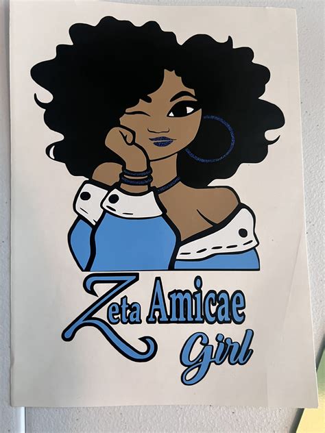 Zeta Amicae Sorority Girl Car Decal - Etsy