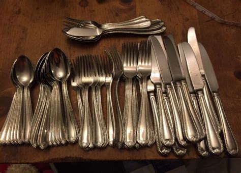 57 Pieces Lenox Classic BEAD Pattern 18/10 Stainless Flatware | eBay