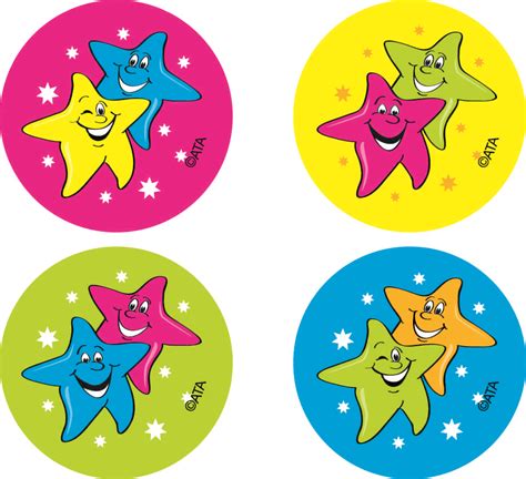 FS210 Stars Fluoro Stickers - Jenny's Classroom