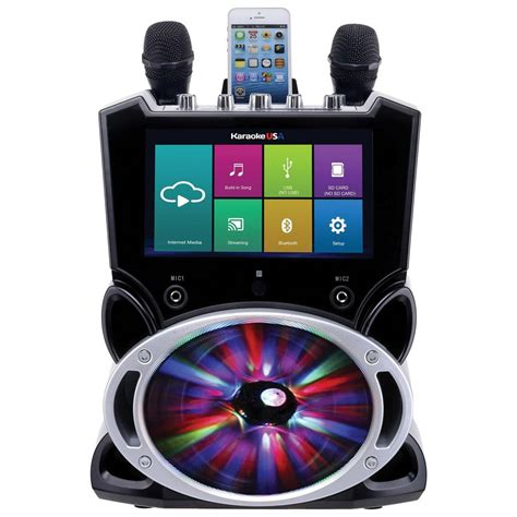 Karaoke USA WK849 Complete Wi-Fi Bluetooth Karaoke Machine with 9-Inch ...