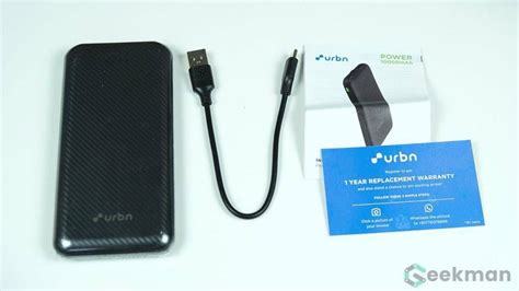 URBN Power Bank Review, Made in India Power Bank, 18W, QC 3.0 + PD | Geekman