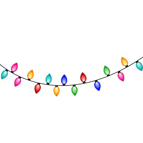 Decorative Colorful String Lights Vector, Lights, String Light ...