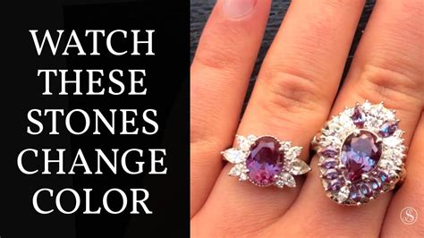 Alexandrite Color Change Video: Gemstones Changing Colors Under ...