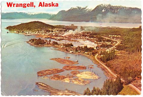 Papergreat: Saturday's postcard: Aerial view of Wrangell, Alaska