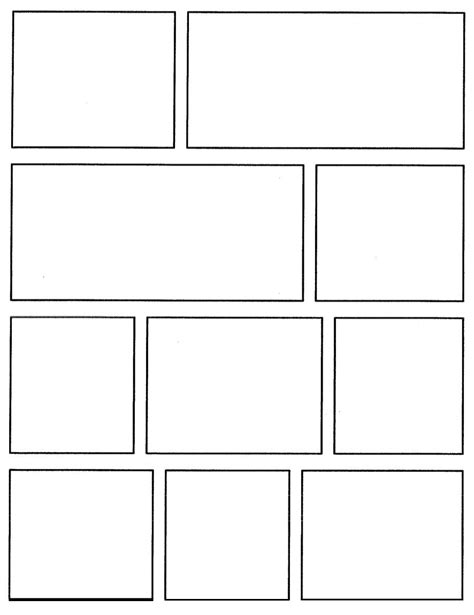 Comic book layout, Comic strip template, Comic layout