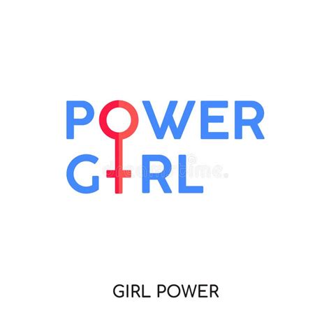 Girl Power Logo Isolated on White Background for Your Web, Mobil Stock Vector - Illustration of ...