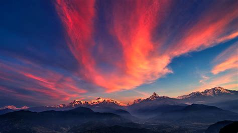 Images Nature Mountains Sky Sunrises and sunsets landscape 2560x1440