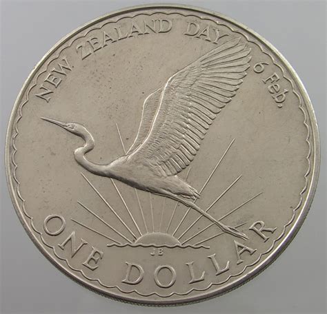 One Dollar 1974 New Zealand Day, Coin from New Zealand - Online Coin Club