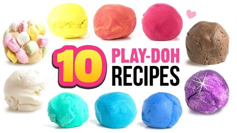 10 EASY Play-Doh Recipes!! DIY 5-Minute Soap Clay, Edible Clay, 2-Ingredient Clay and MORE!