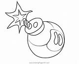 Angry Bird Bomb Coloring Page sketch template