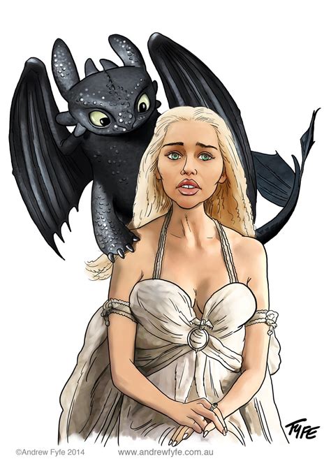 Daenerys Targaryen caricature - Andrew Fyfe, Cartoonist, Caricaturist, Animator & Illustrator