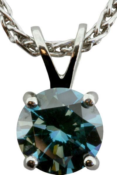 Enhanced Blue Diamond Solitaire Pendant