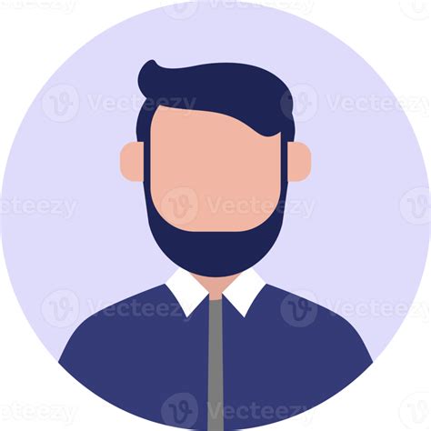 Male user avatar icon in flat design style. Person signs illustration ...