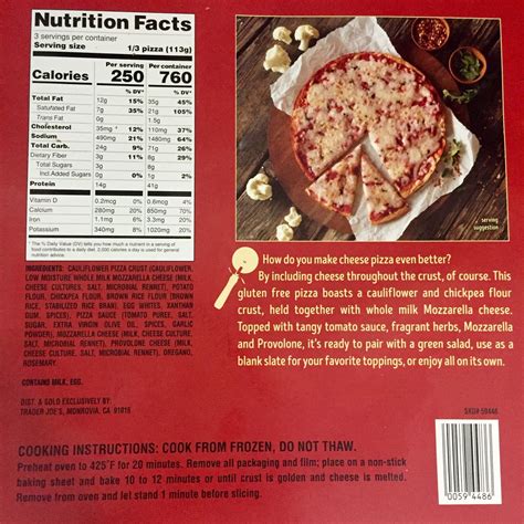 Trader Joe's Gluten-Free Cheese Pizza With a Cauliflower Crust