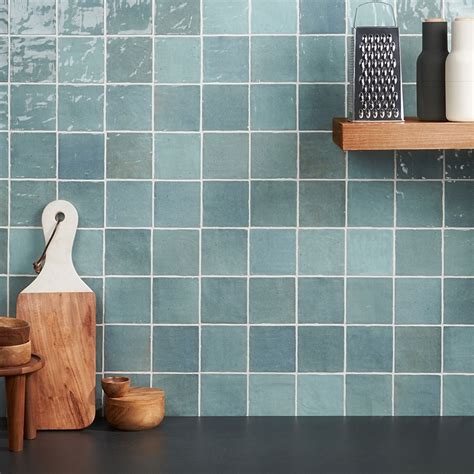 Portmore Aqua 4x4 Glazed Ceramic Tile | Tilebar.com