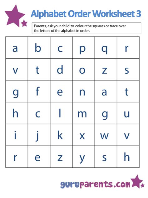 Alphabet Ordering Worksheets