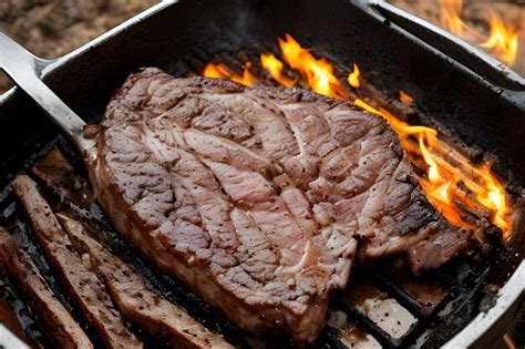 Premium AI Image | Steak sizzling on a grill