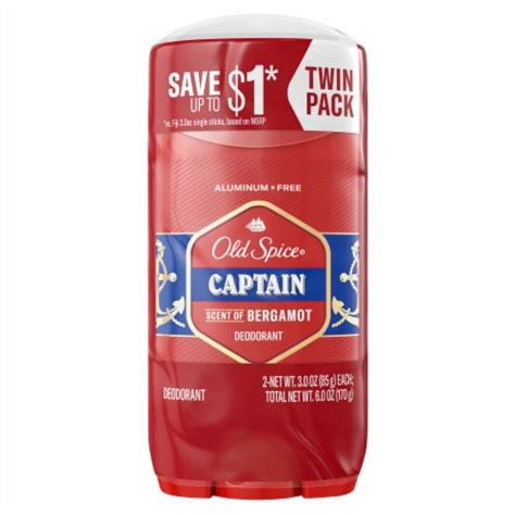 Old Spice Red Collection Captain Deodorant, 2 ct/ 3.0 oz - King Soopers