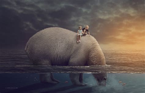 Bear Under Water Surreal Manipulation Photoshop Tutorial - Photoshop sQuer