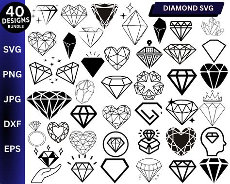 Diamond Svg Diamond Png Diamond Clipart Diamonds Svg - Etsy