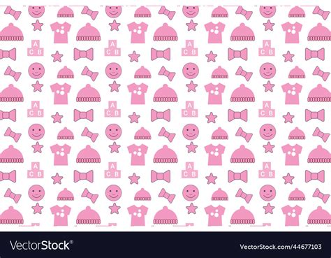 Seamless baby pattern decoration with pink toy Vector Image