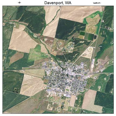 Aerial Photography Map of Davenport, WA Washington