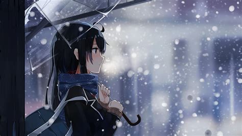 Winter Night Anime Boy Wallpapers - Wallpaper Cave