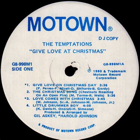 The Temptations - Give Love At Christmas (1980, Vinyl) | Discogs