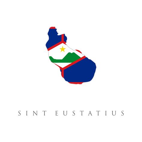 Sint Eustatius flag map. The flag of the country in the form of borders. Stock vector ...