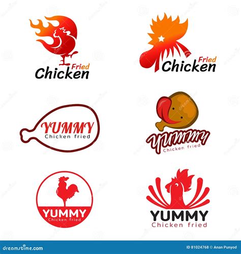 Yummy Fried Chicken Logo. Chicken Drumstick Stock Vector - Illustration of banner, logo: 81024768