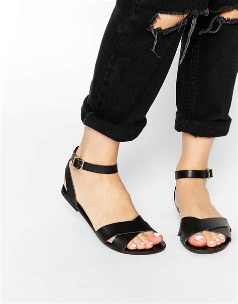 Black Leather Sandals - CraftySandals.com