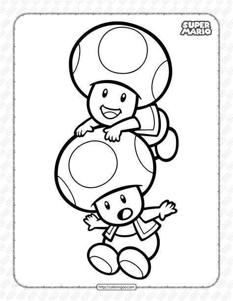 Print Out Super Mario And Toad Coloring Pages Mario Coloring Pages ...