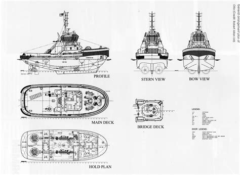 Tugboat Design Drawing