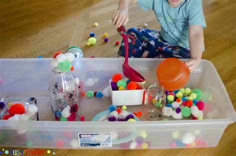 Introducing toddlers to sensory bins - Busy Toddler