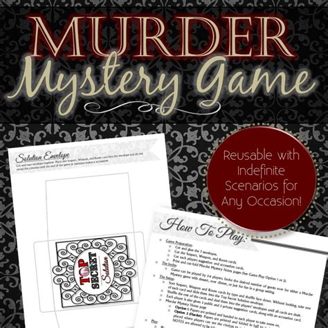 Editable Reusable Murder Mystery Game clue Style INSTANT - Etsy