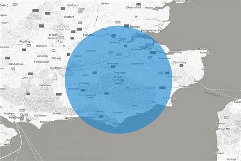 50 Mile Radius Map - United States Map