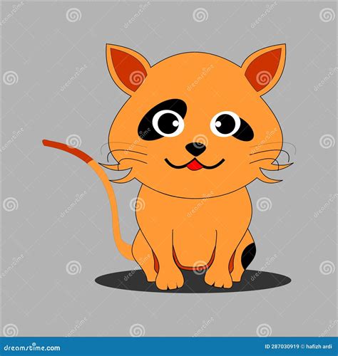 Orange Cat Illustration Vector Stock Vector - Illustration of icon, animal: 287030919